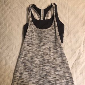 Lulu lemon Size 2 marble Grey Tank